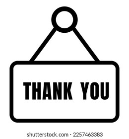 thank you icon on white background