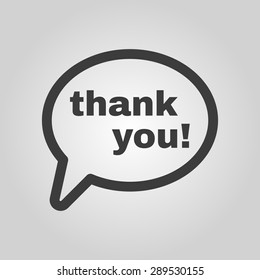 Thank You Icon Thanks Symbol Flat Stock Vector (Royalty Free) 293566859 ...