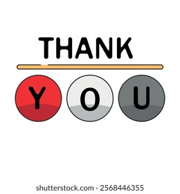 thank you illustration vector design. thanks icon