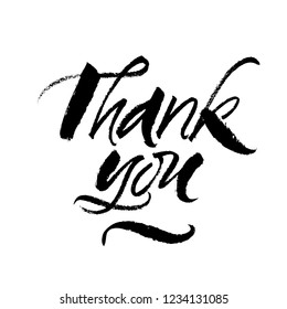 Thank You Ink Brush Calligraphy Vector Stock Vector (Royalty Free ...