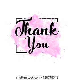 Thank You Ink Hand Lettering Abstract Stock Vector (Royalty Free ...