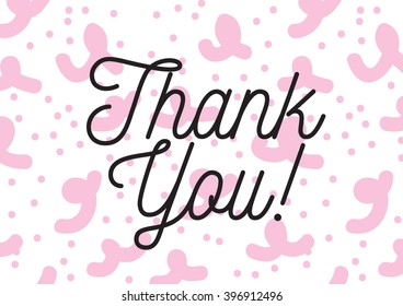 Thank you inscription. Greeting card with calligraphy. Hand drawn lettering design. Photo overlay. Typography for banner, poster or apparel design. Isolated vector element.