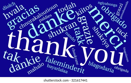 Thank You International Word Cloud On Stock Vector (Royalty Free ...