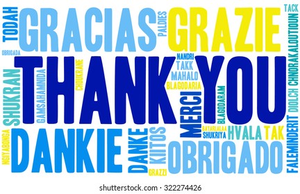 Thank You International Word Cloud On Stock Vector (Royalty Free ...