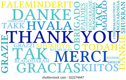 Thank You International Word Cloud On Stock Vector (Royalty Free ...