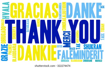 Thank You International Word Cloud On Stock Vector (Royalty Free ...