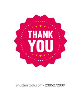 Thank You Isolated Vector Label