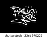 THANK YOU JESUS word graffiti tag style