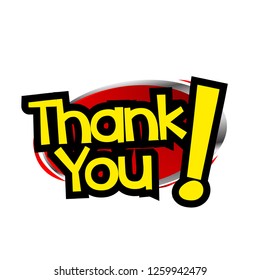 thank you label with red cloud