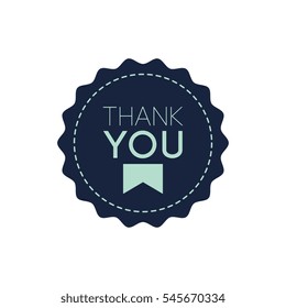 Thank You Label Vector