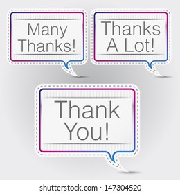 Thank you labels simple design