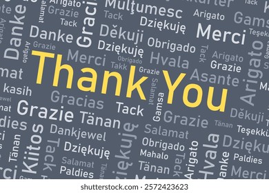 Thank you languages concept design. Thank you phrase international design.