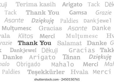 Thank you languages seamless pattern. Thank you phrase international design.