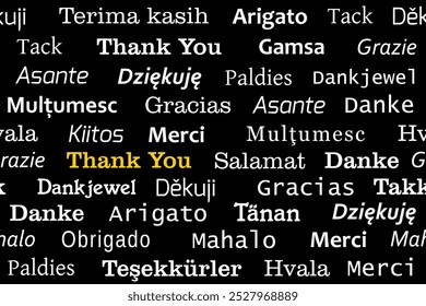 Thank you languages seamless pattern. Thank you phrase international design.