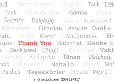 Thank you languages seamless pattern. Thank you phrase international design.