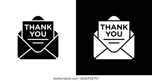 thank you letter icon concept, vector illustration