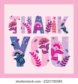 Thank You Letter Typography Layout