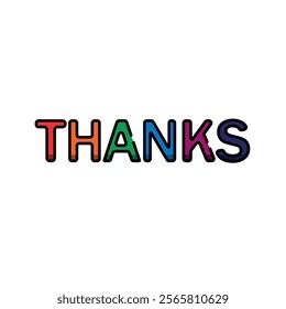 thank you letter vector design. thank you icon illustration. thanks illustration