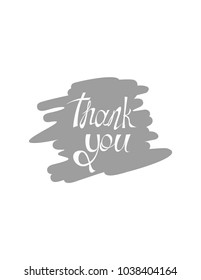 Thank you lettering