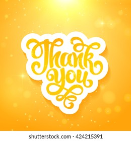 Thank you lettering