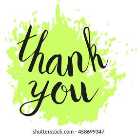 Thank you lettering