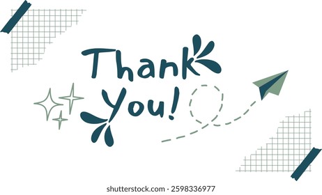 Thank you lettering for banners, posters or others