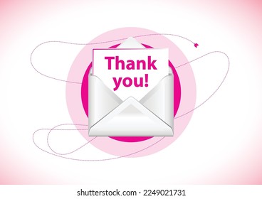 Thank you lettering. Calligraphic Lettering, Vector illustration.
