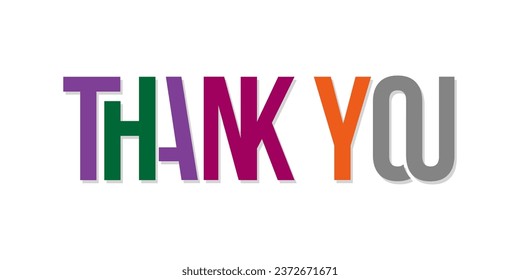 Thank you lettering. Calligraphic Lettering, Vector illustration.