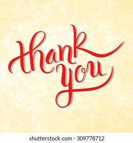 Thank you lettering card vector design