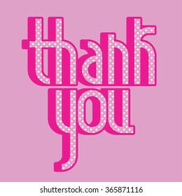 Thank You lettering. Custom typography