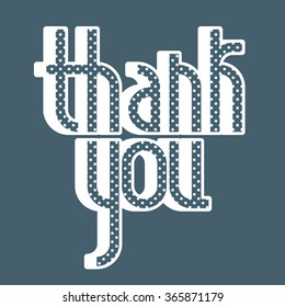 Thank You lettering. Custom typography
