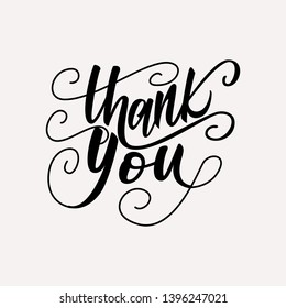 Thank You Lettering Design Vector Illustration Stock Vector (Royalty ...