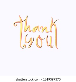 Thank You with lettering design vector