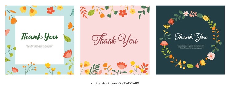 Thank you lettering greeting card. Thank you calligraphy handwritten card template background.