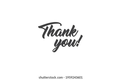 Thank you lettering. hand drawn style typographic phrase. Vector illustration isolated message.
