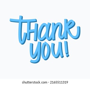Thank You Lettering Hand Drawn Lettering Stock Vector (royalty Free 