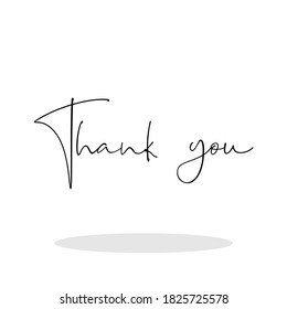 Thank you lettering icon in trendy flat style. Thank you symbol for your web site design, logo, app, UI Vector EPS 10. 