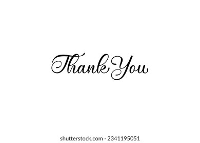 thank you lettering with luxury style. thank you lettering in handwritten style for greeting card, label, etc.