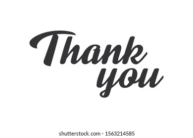 Thank You Lettering On White Background Stock Vector (Royalty Free ...