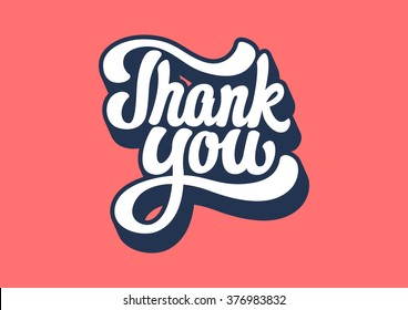 Thank You lettering text