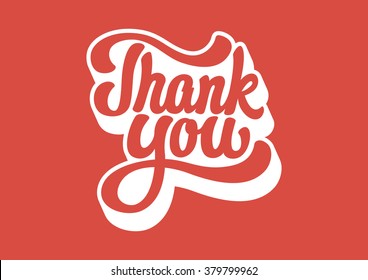 Thank You lettering text