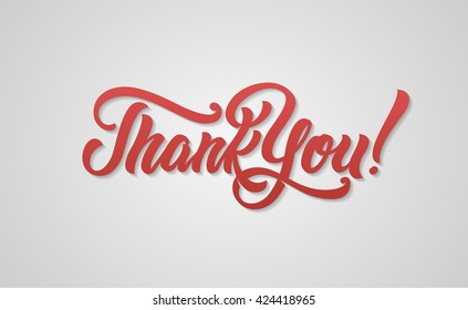 Thank You lettering text