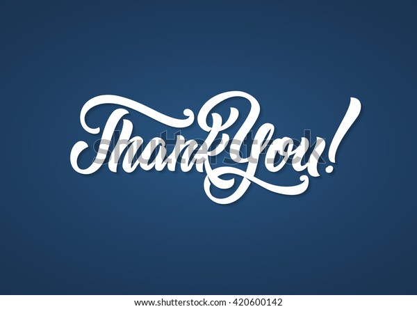 Thank You Lettering Text Stock Vector (Royalty Free) 420600142 ...