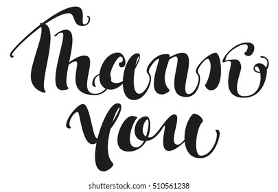 Thank You Lettering Text Isolated On Stock Illustration 522603601 ...