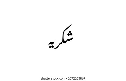 Thank you lettering in Urdu. Vector eps 10