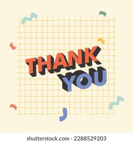 thank you lettering vector design