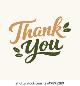 thank you lettering vector design