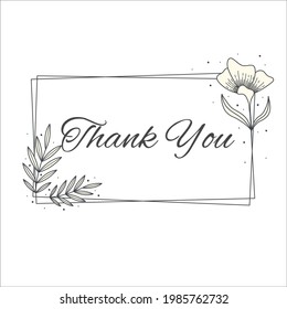 Thank You Lettering Vector Greeting Card Stock Vector (Royalty Free ...