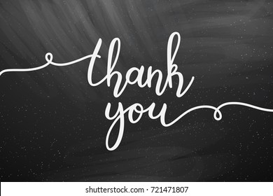 thank you lettering, vector handwritten text, card template