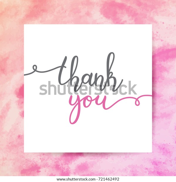 Thank You Lettering Vector Handwritten Text Stock Vector (Royalty Free ...